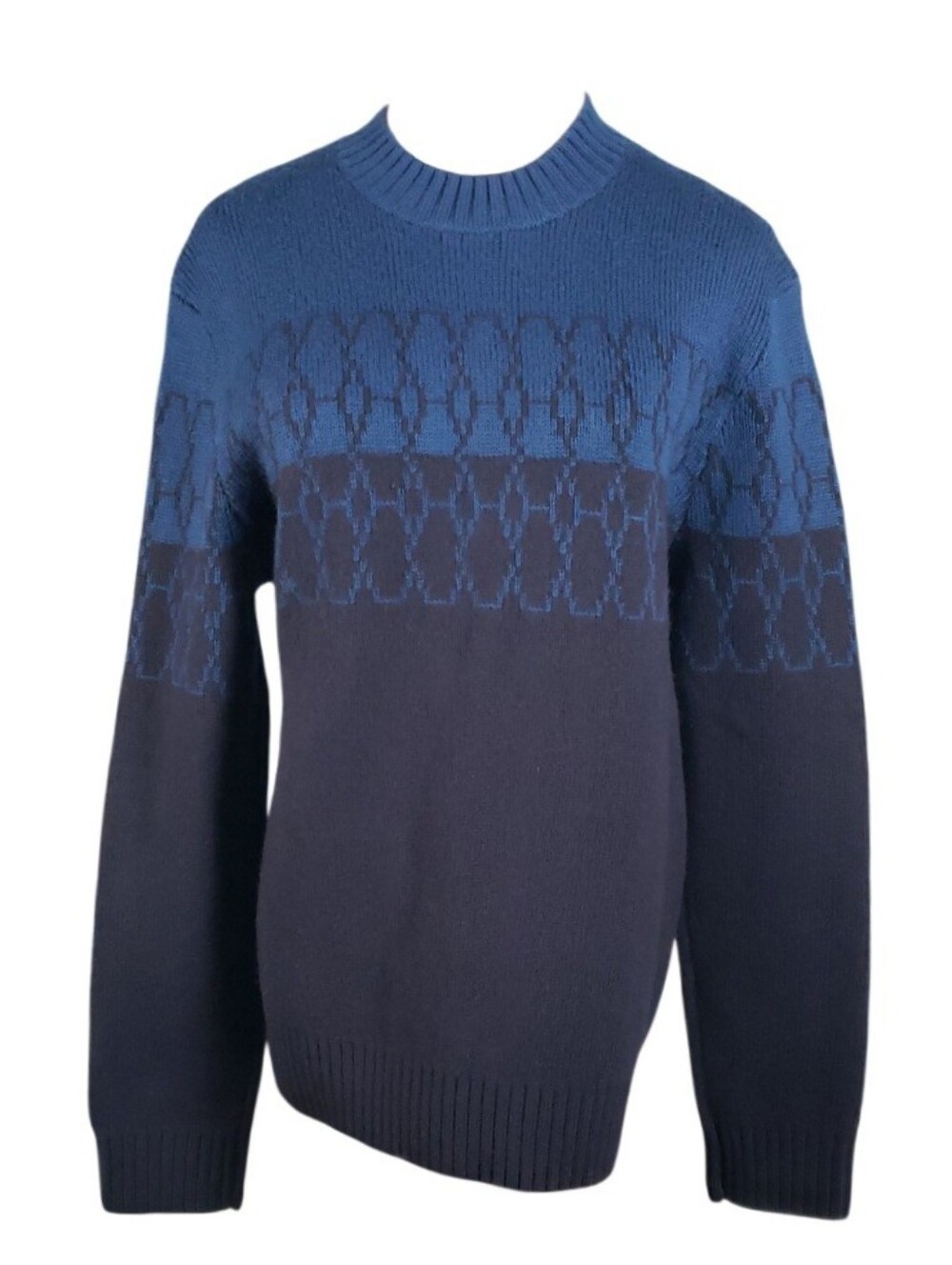 Club Monaco Lambswool Blend Wool Geo Line Crewneck Sweater S NWT Outddor Winter